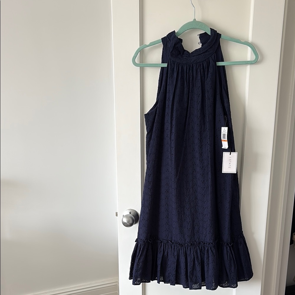 1. State Classic Navy Eyelet Dress